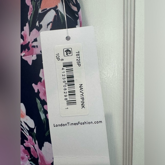 London Times Women's Printed Sleeveless Versatile Empire A-line Midi Dress NWT - Picture 8 of 9